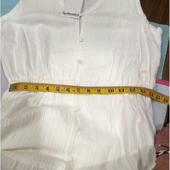 Splendid Northstar Tiered Cotton Buttons Down Maxi Dress In White.Size S - Picture 15 of 15